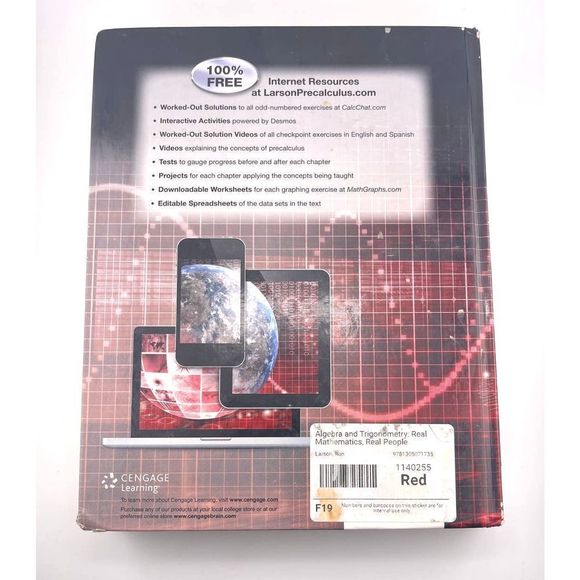 Algebra And Trigonometry Real Mathematics Real People Book Ron Larson 7e - Picture 3 of 4